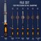 KNINE OUTDOORS Screwdriver Set Repair Kit Maintenance Tools with File Set Hex Key Set Ergonomical Designed TBAR Ratcheting Wrench Rubber Mallet Bits Wrenches Adapters Pin Punches 138 Set