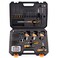 KNINE OUTDOORS Screwdriver Set Repair Kit Maintenance Tools with File Set Hex Key Set Ergonomical Designed TBAR Ratcheting Wrench Rubber Mallet Bits Wrenches Adapters Pin Punches 138 Set