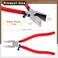 Wokape Key Fob Pliers with Curved Jaws Glass Running Pliers Heavy Duty with Rubber Tips for Stained Glass Work Mosaics Breaking Tool