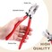 Wokape Key Fob Pliers with Curved Jaws Glass Running Pliers Heavy Duty with Rubber Tips for Stained Glass Work Mosaics Breaking Tool