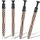 Mudder 4 Pcs 4 Claw Pearl Grabber Jewelers Pick up Tool 4 Prongs Stainless Steel Piercing Ball Grabber for Small Parts Diamond Ic Chip Electronic Components Nail Clamping GemBrown