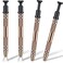 Mudder 4 Pcs 4 Claw Pearl Grabber Jewelers Pick up Tool 4 Prongs Stainless Steel Piercing Ball Grabber for Small Parts Diamond Ic Chip Electronic Components Nail Clamping GemBrown