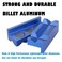 BARTOO Aluminum 4 Vise Jaws Pads Magnetic Reversible Pipe Vise AN Fitting Vice Jaw Covers Professional Grade MultiPurpose Vise Jaw Protective Inserts for Any Metal Bench Vice 4 Blue