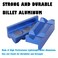BARTOO Aluminum 4 Vise Jaws Pads Magnetic Reversible Pipe Vise AN Fitting Vice Jaw Covers Professional Grade MultiPurpose Vise Jaw Protective Inserts for Any Metal Bench Vice 4 Blue