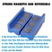 BARTOO Aluminum 4 Vise Jaws Pads Magnetic Reversible Pipe Vise AN Fitting Vice Jaw Covers Professional Grade MultiPurpose Vise Jaw Protective Inserts for Any Metal Bench Vice 4 Blue