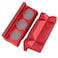 BARTOO Aluminum 4 Vise Jaws Pads Magnetic Reversible Pipe Vise AN Fitting Vice Jaw Covers Professional Grade MultiPurpose Vise Jaw Protective Inserts for Any Metal Bench Vice 4 Red
