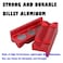 BARTOO Aluminum 4 Vise Jaws Pads Magnetic Reversible Pipe Vise AN Fitting Vice Jaw Covers Professional Grade MultiPurpose Vise Jaw Protective Inserts for Any Metal Bench Vice 4 Red