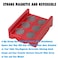 BARTOO Aluminum 4 Vise Jaws Pads Magnetic Reversible Pipe Vise AN Fitting Vice Jaw Covers Professional Grade MultiPurpose Vise Jaw Protective Inserts for Any Metal Bench Vice 4 Red