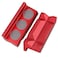 BARTOO Aluminum 4 Vise Jaws Pads Magnetic Reversible Pipe Vise AN Fitting Vice Jaw Covers Professional Grade MultiPurpose Vise Jaw Protective Inserts for Any Metal Bench Vice 4 Red