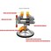 Lheng Universal Mini Suction Vise Clamp 360 Degrees Drill Press Vise Table Bench Vice with Suction Base for DIY Hobby Jewelry Watch Repairing Nuclear Sculpture Craft Carving Clip On Tool Silver
