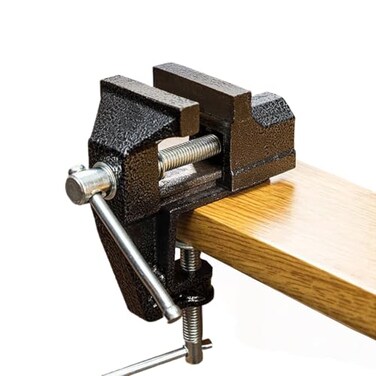 MIKMAYTOO Mini Table Clamp Small Bench Vice New upgraded cast iron manufacturing Jewelers Hobby Clamps Craft Repair Tool Portable Work Bench Vise mini BLACK MINI 2 INCH