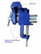 ROLIN Rolin Vise Wood Working Clamp 3 Inch Light Duty Tools Small Home Vise Table Vise Blue
