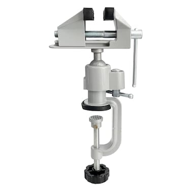 Sutekus 3 Universal Table Vise Swivel Bench Vise Tabletop Clamp Vice Tilts Rotate 360 for Woodworking Crafting Jewelry Hobby Model Making