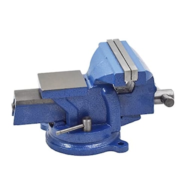 kimllier 5 Inch Heavy Duty Bench Vise with Anvil 360 Degree Swivel Locking Base Bench Clamp Fit for Clamping Fixing Equipment Home or Industrial
