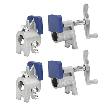 WORKPRO 2Pack 34 Pipe Clamps Wood Gluing Pipe Clamp Set with Hshaped Feet Lightweight Cast Aluminum Quick Release Wood Clamps for Woodworking Carpentry Home Improvement and DIY Projects