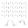 EWUHRY 100 Pcs Plastic Pipe Clamps 2 Hole Pipe Strap Fit Under 34 Inch PVC Pipes White Conduit Mounting U Brackets with Screw Holes Electrical Conduit Cables PVC Pipe Holding Strap