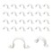 EWUHRY 100 Pcs Plastic Pipe Clamps 2 Hole Pipe Strap Fit Under 34 Inch PVC Pipes White Conduit Mounting U Brackets with Screw Holes Electrical Conduit Cables PVC Pipe Holding Strap