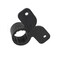 PROCURU 100Pack 12Inch Plastic Suspension HyEar Pipe Clamp Mickey Mouse Style Strap Hanger for 58 OD Pipe Black 85115100P