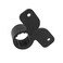 PROCURU 100Pack 34Inch Plastic Suspension HyEar Pipe Clamp Mickey Mouse Style Strap Hanger for 78 OD Pipe Black 85116100P