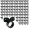 PROCURU 100Pack 34Inch Plastic Suspension HyEar Pipe Clamp Mickey Mouse Style Strap Hanger for 78 OD Pipe Black 85116100P