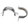BVO 12 Pcs 25inch Rigid Pipe StrapTwo Hole Stainless Steel Strap U Bracket Widened Tube Strap Tension Clip Assortment Kit Heavy Duty Pipe Clamp for Pipe Fixing75mm