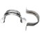 BVO 12 Pcs 25inch Rigid Pipe StrapTwo Hole Stainless Steel Strap U Bracket Widened Tube Strap Tension Clip Assortment Kit Heavy Duty Pipe Clamp for Pipe Fixing75mm