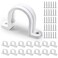 Sankoly 15 Pcs 34 Inch Pipe Clamps with Screws PVC Conduit Clamp Pipe Strap for Fixing Pipe Cable Wires Flexible Conduit