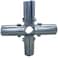 FishYuan 2 PCS End Rail Clamps Fit for 34 Inch EMT Conduit 5Way Structural Pipe Connector Chain Link Fence Fittings Galvanized Stainless Steel End Rail Clamps for DIY Rack Shelf and Cart