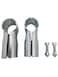 FLEXKEA 2 Pcs T Clamps Pipe Connector End Rail T ClampMetal Clamp Fittings1 OD 254 mmGalvanized Steel Chain Link Fence Bolts and Nuts Included
