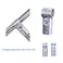FLEXKEA 2 Pcs T Clamps Pipe Connector End Rail T ClampMetal Clamp Fittings1 OD 254 mmGalvanized Steel Chain Link Fence Bolts and Nuts Included
