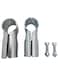 FLEXKEA 2 Pcs T Clamps Pipe Connector End Rail T ClampMetal Clamp Fittings1 OD 254 mmGalvanized Steel Chain Link Fence Bolts and Nuts Included