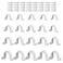 CNYMANY 20 pcs Pipe Clamps 2 Holes PVC Conduit Strap Clips SCH 38 12 34 1 Inch with 40 pcs M42 Screws Plastic White Conduit Mounting U Brackets with Screw Holes for Fixing Water Piping Support