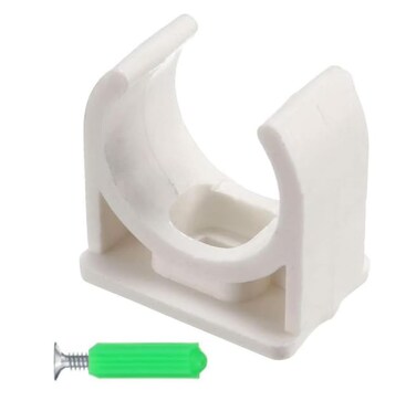 QWUEE 20 Pcs UShaped PVC Water 16mm Pipe Clamps Clips UShaped Buckles Fit for 12 16mm Water Pipes and TV Trays Tubing Hose Hanger Support Pex Tubing