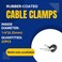 TOMSHIELE 25Pcs Premium Stainless Steel Cable Clamps 14inch 304 SS with Rubber Cushion for Secure Installation of Pipes Tubes Wires by