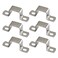 SeeRaphee 6 Pieces 35x35mm Square Pipe Clamp 304 Stainless Steel U Shaped Strut Connector Bracket Tube Buckle Hose Clamp Cable Clamp