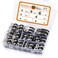 SEELUBALAR 60PCS Cable Clamps Assortment Kit 7 Sizes 14 516 38 12 58 34 1 Rubber Insulated P Clamps Stainless Steel Automotive Clamp for Wire Hose Pipe Secure Routing