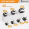 SEELUBALAR 60PCS Cable Clamps Assortment Kit 7 Sizes 14 516 38 12 58 34 1 Rubber Insulated P Clamps Stainless Steel Automotive Clamp for Wire Hose Pipe Secure Routing