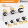 SEELUBALAR 60PCS Cable Clamps Assortment Kit 7 Sizes 14 516 38 12 58 34 1 Rubber Insulated P Clamps Stainless Steel Automotive Clamp for Wire Hose Pipe Secure Routing