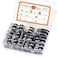 SEELUBALAR 60PCS Cable Clamps Assortment Kit 7 Sizes 14 516 38 12 58 34 1 Rubber Insulated P Clamps Stainless Steel Automotive Clamp for Wire Hose Pipe Secure Routing
