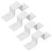 Antrader Square Tube Strap ClampHeavy Duty Pipe Fasten Holder for Tube Pipe InstallationWhite 11830mm4Pcs