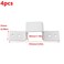 Antrader Square Tube Strap ClampHeavy Duty Pipe Fasten Holder for Tube Pipe InstallationWhite 11830mm4Pcs