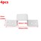 Antrader Square Tube Strap ClampHeavy Duty Pipe Fasten Holder for Tube Pipe InstallationWhite 11830mm4Pcs