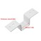 Antrader Square Tube Strap ClampHeavy Duty Pipe Fasten Holder for Tube Pipe InstallationWhite 11830mm4Pcs