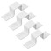 Antrader Square Tube Strap ClampHeavy Duty Pipe Fasten Holder for Tube Pipe InstallationWhite 11830mm4Pcs