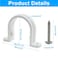 Bonsicoky 12 Set PVC Pipe Clamps 114 Plastic Pipe Straps with Screws Two Hole Plastic Pipe Clamps Clips PVC Conduit Clips for Conduit Cables Hose