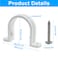 Bonsicoky 12 Set PVC Pipe Clamps 114 Plastic Pipe Straps with Screws Two Hole Plastic Pipe Clamps Clips PVC Conduit Clips for Conduit Cables Hose