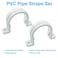 Bonsicoky 12 Set PVC Pipe Clamps 114 Plastic Pipe Straps with Screws Two Hole Plastic Pipe Clamps Clips PVC Conduit Clips for Conduit Cables Hose