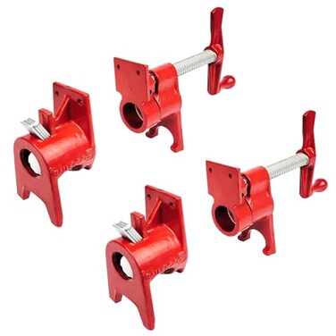 COGNATIVE 34 2Pack Pipe Clamp for Woodworking Heavy Duty Cast Iron Quick Release Pipe Clamps with stand Home Improvement Workshop and Construction Site