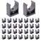 GDFYMI 30Pcs Dark Gray PVC Pipe Clamps Pipe Strap U Bracket Clamp U Bracket Tube Strap Clamp Suport Pex Tubing Fit for 11432mm OD Pipes