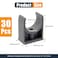 GDFYMI 30Pcs Dark Gray PVC Pipe Clamps Pipe Strap U Bracket Clamp U Bracket Tube Strap Clamp Suport Pex Tubing Fit for 11432mm OD Pipes